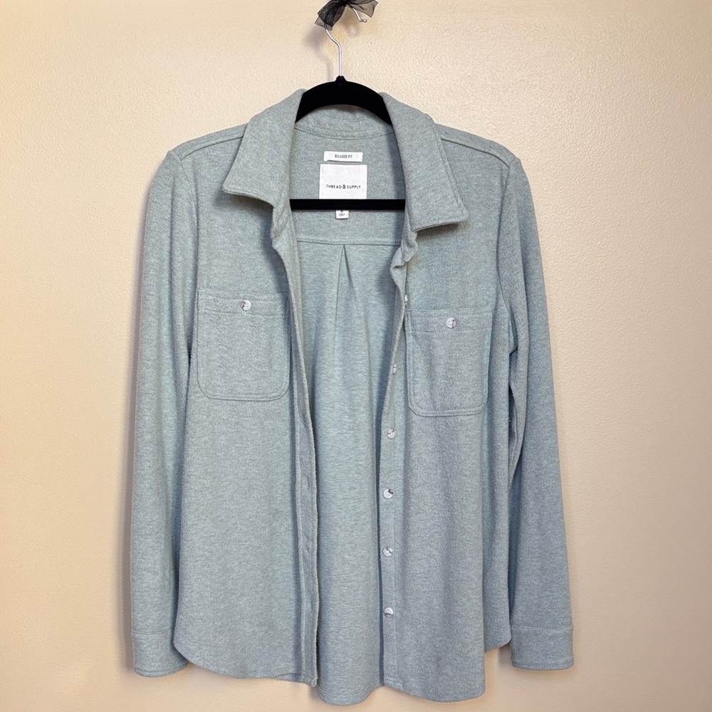Green Button-Up Shacket